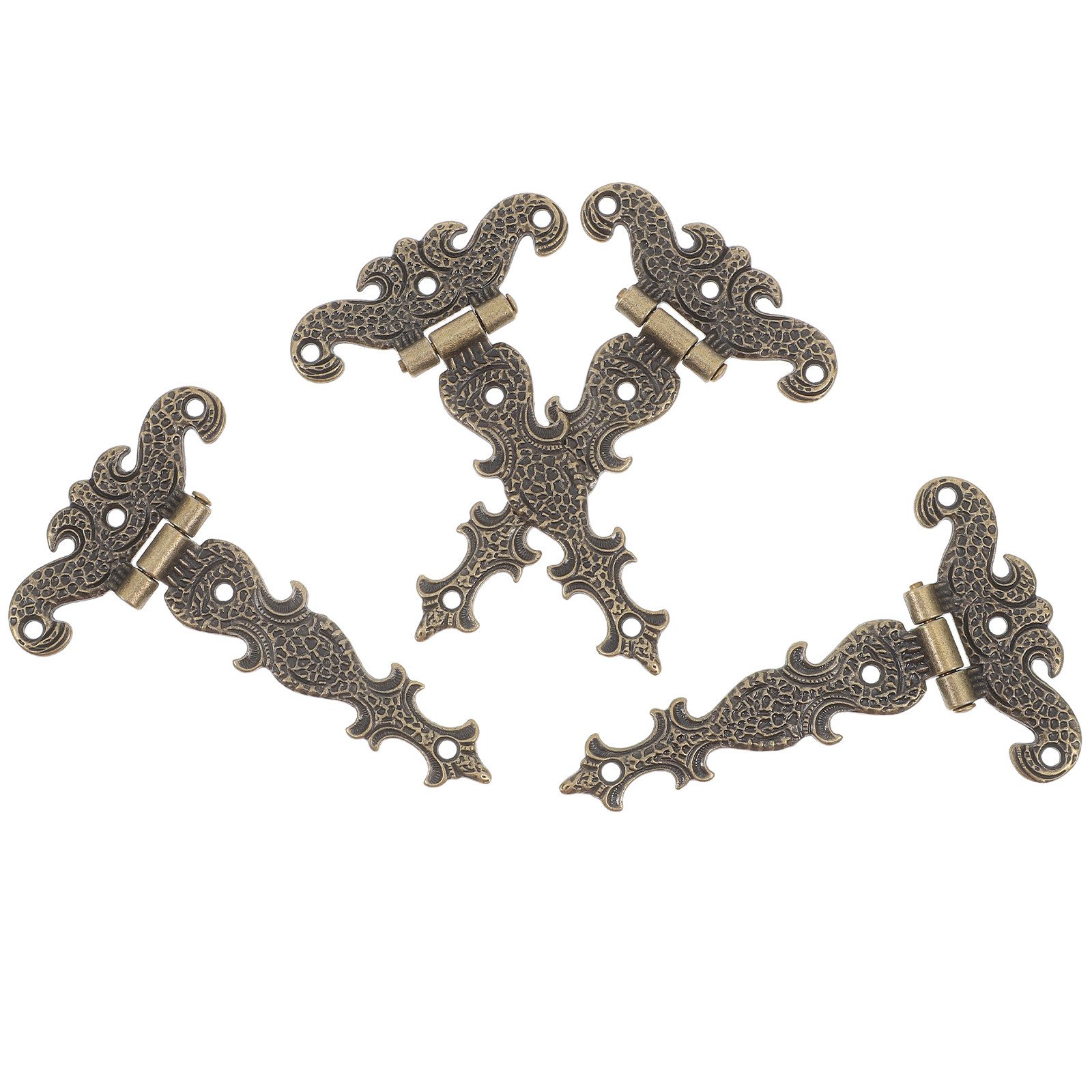 Vintage Furniture Hardware Replacement - 4 stuks vintage zinklegering scharnieren retro