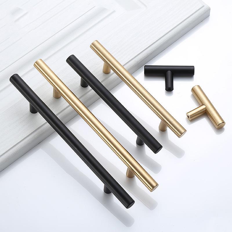 Furniture Hardware Drawer Pulls - Moderne goud geborstelde rechte kast handgrepen
