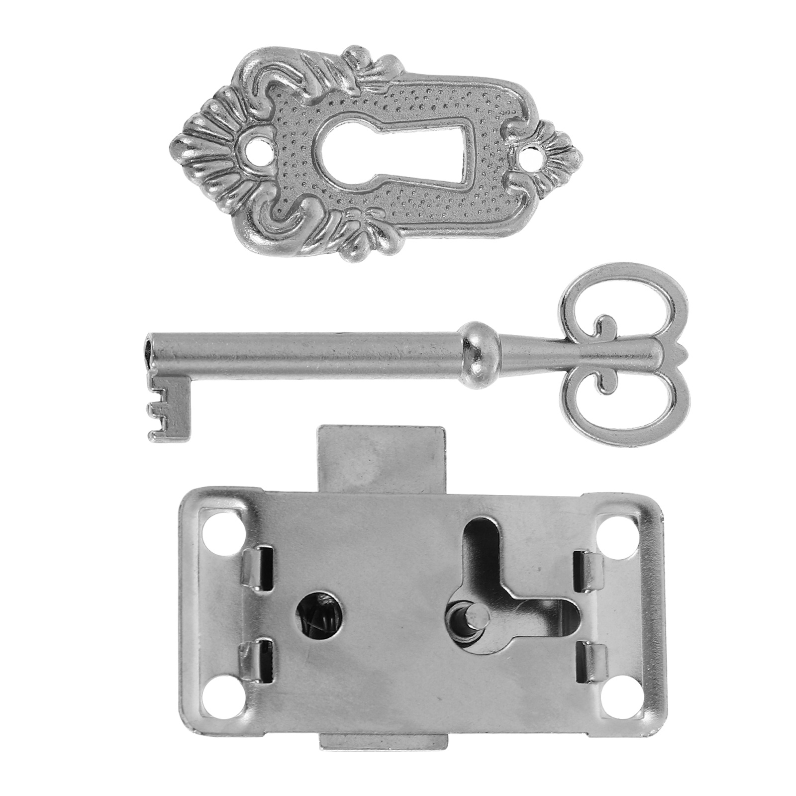 Vintage Furniture Hardware Replacement - 2Sets Lock Set Retro Ijzeren Klink