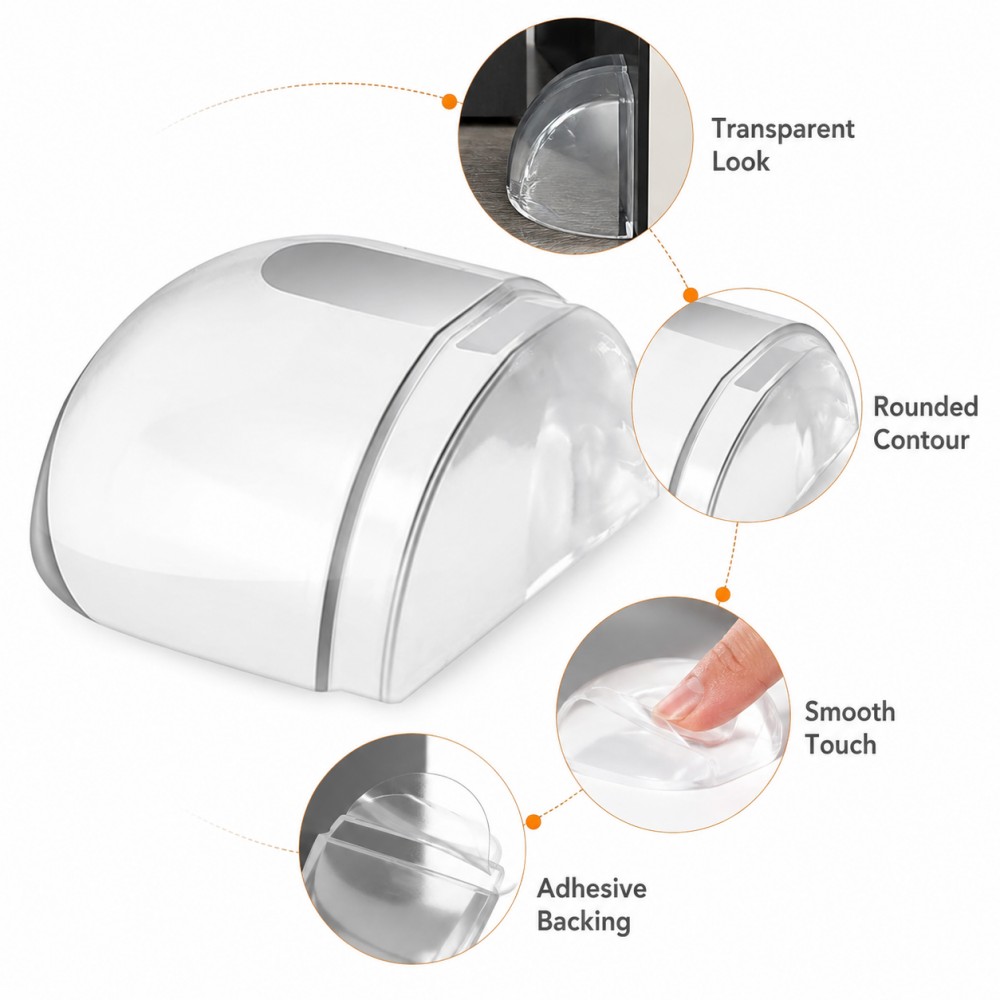 Furniture Hardware Factory - Transparante siliconen deurstopper voor deur, zelfklevende