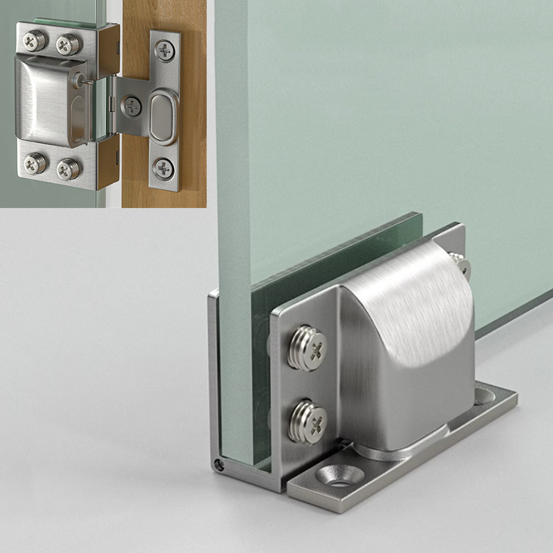 Furniture Hardware Display - Niet-geperforeerde glazen scharnieren Hoogwaardige roestvrijstalen glazen