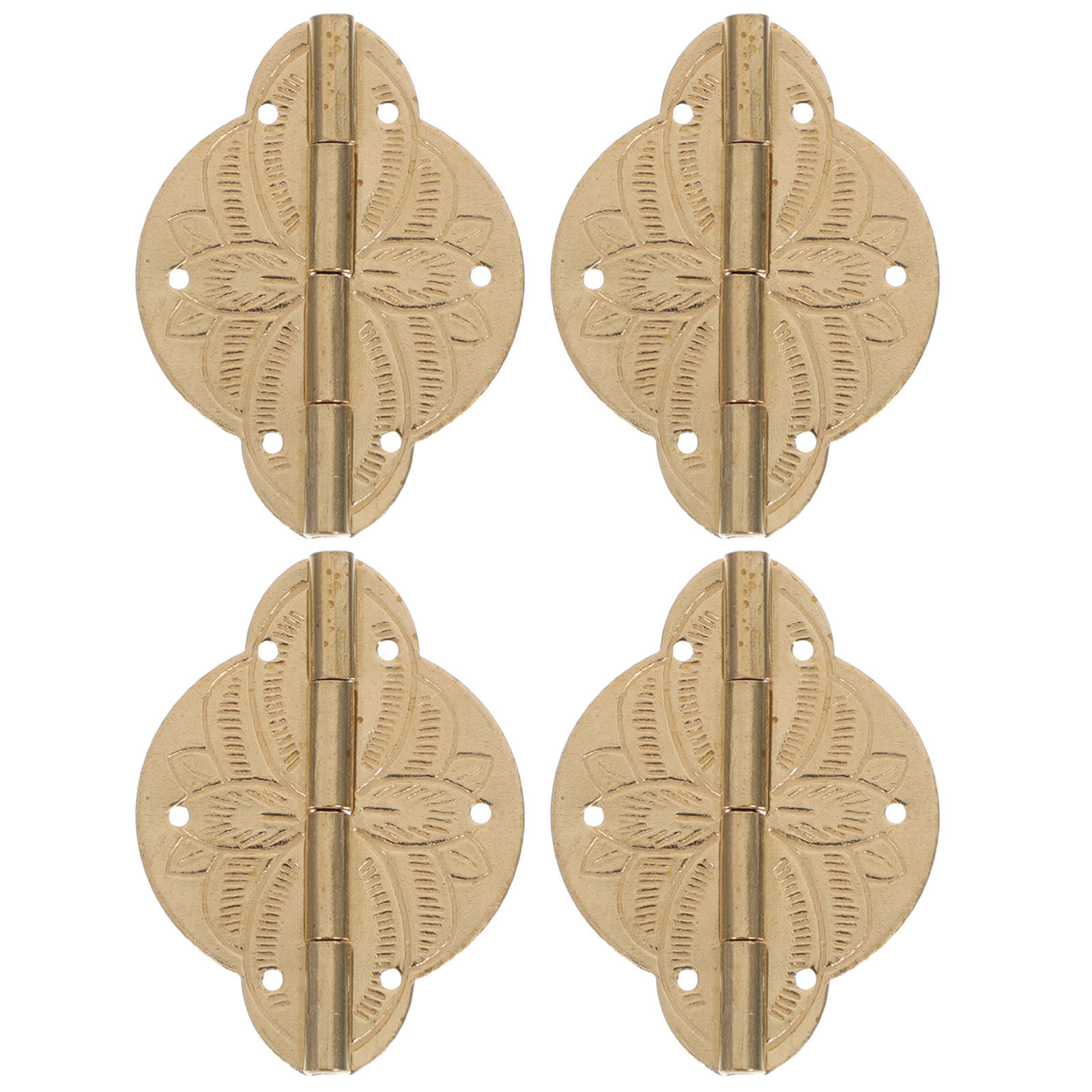 Vintage Furniture Hardware Replacement - 4 stuks messing scharnieren voor sieradendoos,