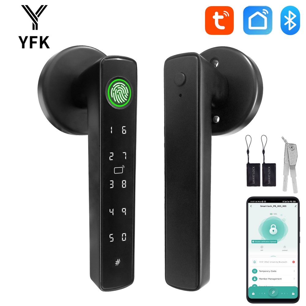 Door Handle Bar - YFK Tuya 5-in-1 slimme deurgreep slot
