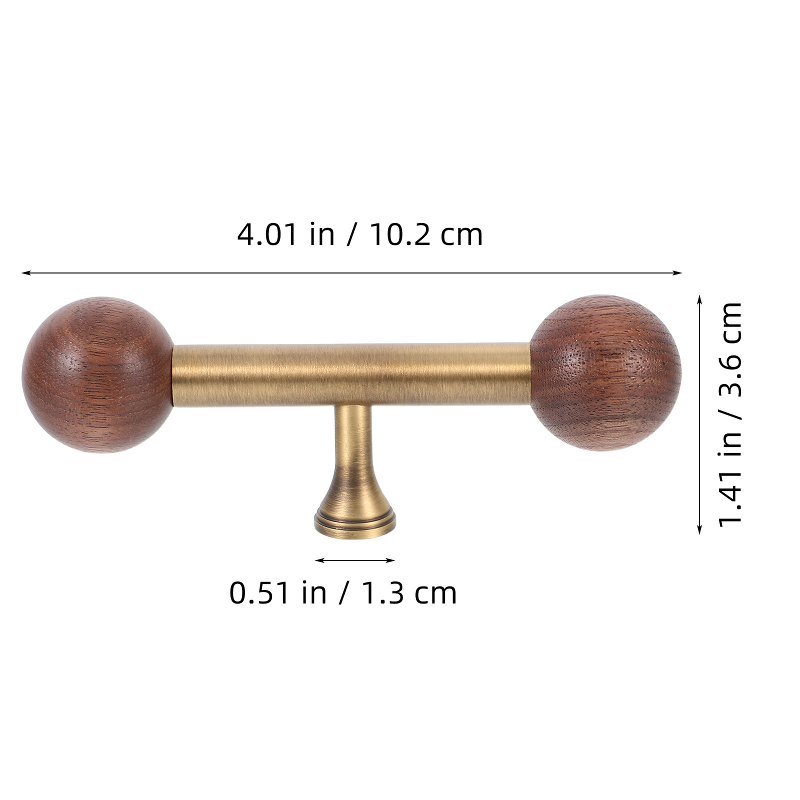 Houten Kern Messing Afwerking  - Vintage Furniture Hardware Replacement recensie en prijs