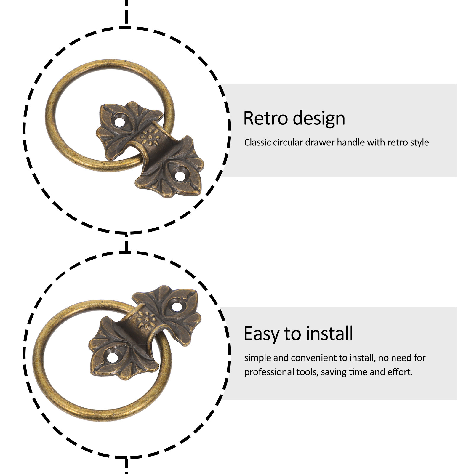 2 stuks vintage cirkelring lad - Vintage Furniture Hardware Replacement recensie en prijs