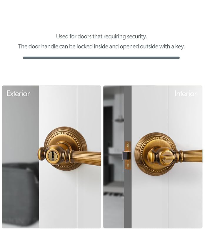 Gele antieke bronzen sleutel,  - Door Handle Bar recensie en prijs